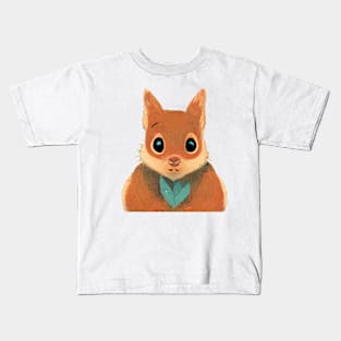 Cute Cartoon Squirrel Kids T-Shirt